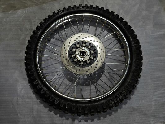 Motorcycle Front Wheel Assembly for Off Road Motocross Chopper CUB Aftermarket