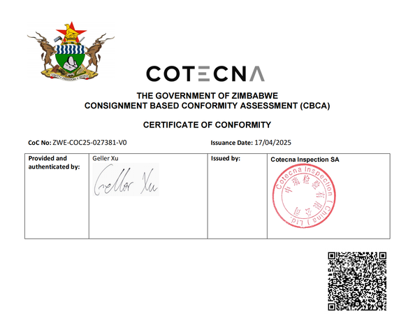 China Jiangmen Songfeng Import and Export Co., Ltd. certification