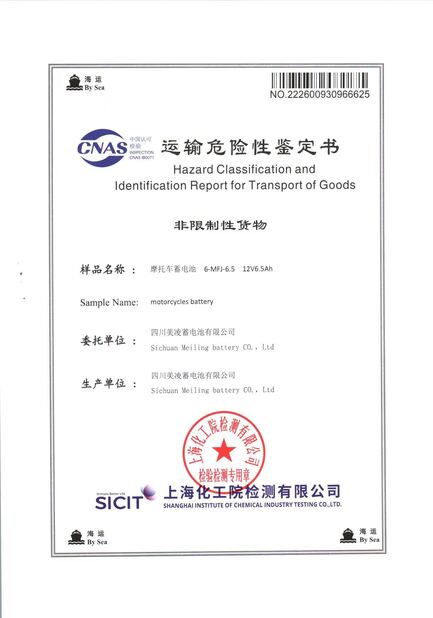 China Jiangmen Songfeng Import and Export Co., Ltd. certification